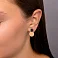 Серьги-пусеты Лýна из золота с эмалью (арт. 110295еч) – изображение 2