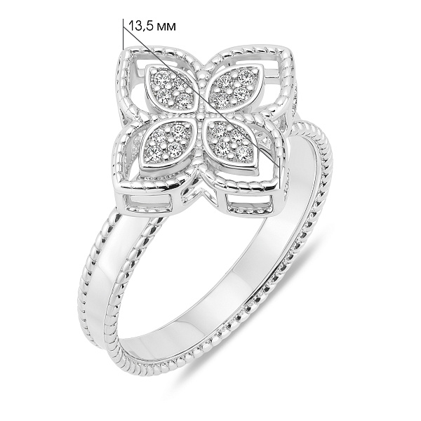 Серебряное кольцо с фианитами (арт. 7501/8347/15) – изображение 2