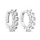 Серебряные серьги-кольца с фианитами (арт. 7502/10407/15) – изображение 1