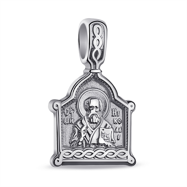 Серебряная ладанка Николай Чудотворец (арт. 7517/926) – изображение 1