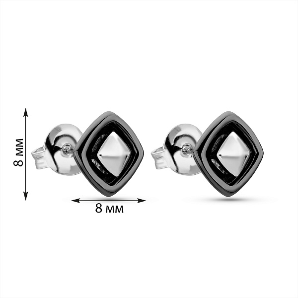 Серьги из серебра с керамикой (арт. 7518/1908303кмч) – изображение 3
