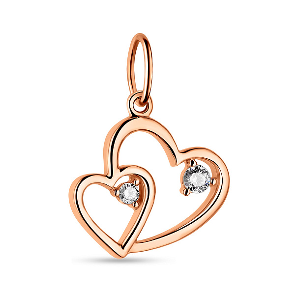 Золотий підвіс з фіанітами (арт. 424473) – зображення 1