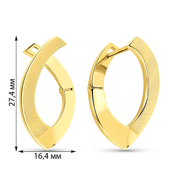 Серьги из желтого золота (арт. 108326/25жм) – изображение 4