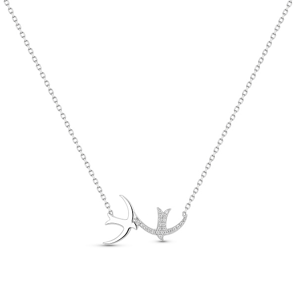 Серебряное колье Птички с фианитами (арт. 7507/2542) – изображение 1