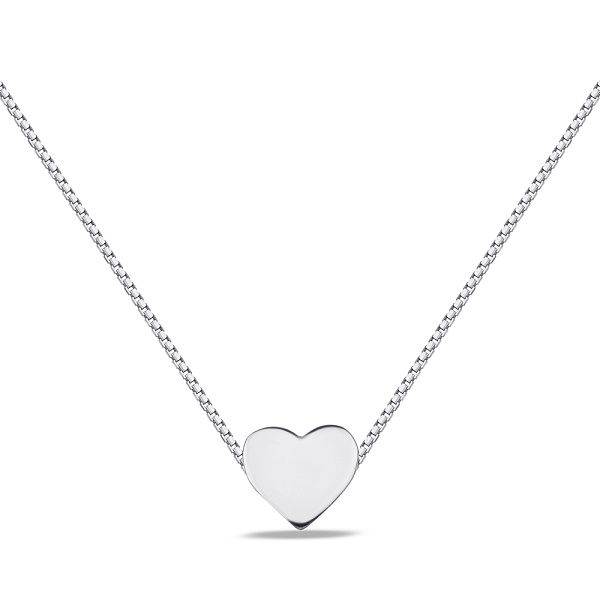 Серебряное колье Сердце без камней (арт. 7507/1919) – изображение 1