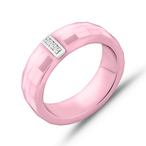 Кольцо из серебра и керамики (арт. 7501/1885949кмр) – изображение 1
