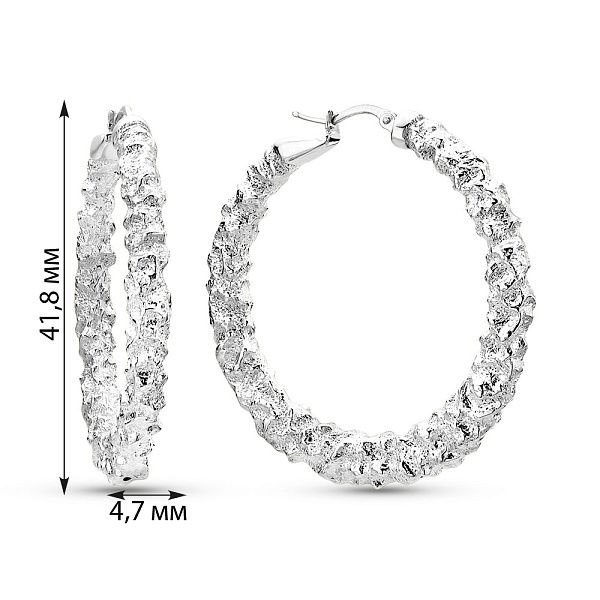 Сережки з білого золота Francelli (арт. е1091770/40бм) – зображення 5