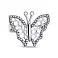 Серебряная брошь Бабочка (арт. 7505/195) – изображение 1