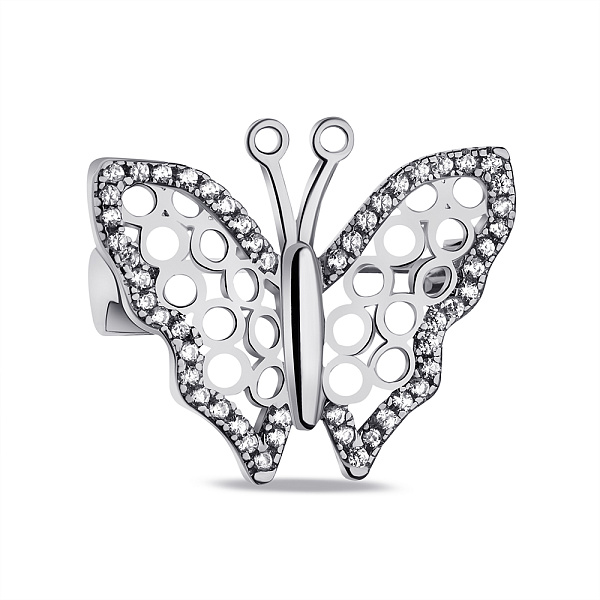 Серебряная брошь Бабочка (арт. 7505/195) – изображение 1