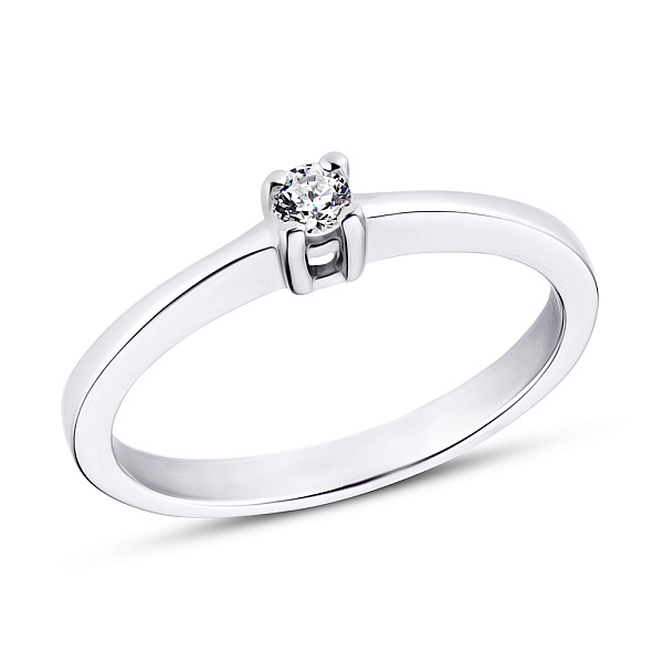 Серебряное кольцо с фианитом (арт. 7501/11020р) – изображение 1