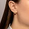 Сережки з жовтого золота з кварцом і фіанітами (арт. 111100ПжрГ) – зображення 2