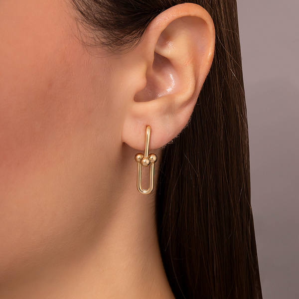 Серьги из желтого золота (арт. 1091467/1ж) – изображение 2