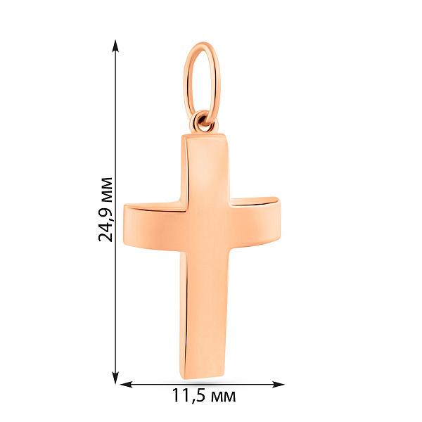 Золотой крестик без камней (арт. 424746) – изображение 3