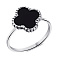 Серебряное кольцо Клевер с ониксом (арт. 7501/610/15окп) – изображение 1