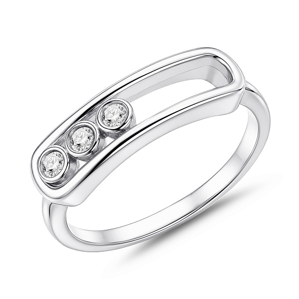 Серебряное кольцо с фианитами (арт. 7501/8743) – изображение 1
