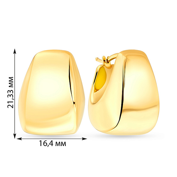 Золотые сережки Francelli (арт. е105585ж) – изображение 3