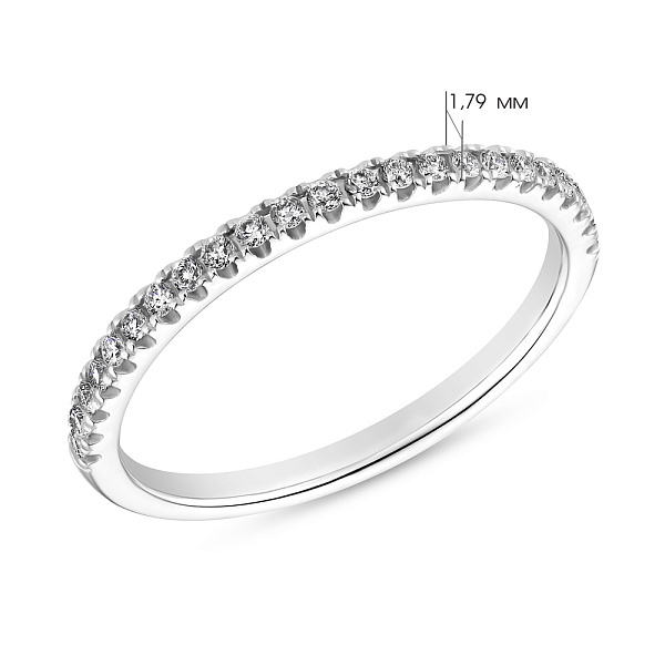 Золотое кольцо с дорожкой из бриллиантов (арт. К341116015б) – изображение 4