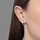 Серьги-кольца из белого золота (арт. 107823/15б) – изображение 2