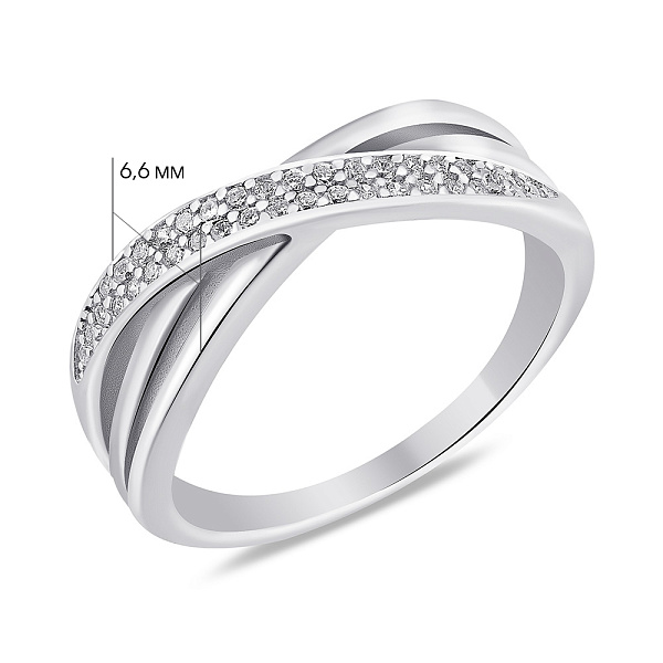 Серебряное кольцо с фианитами (арт. 7501/8012) – изображение 2