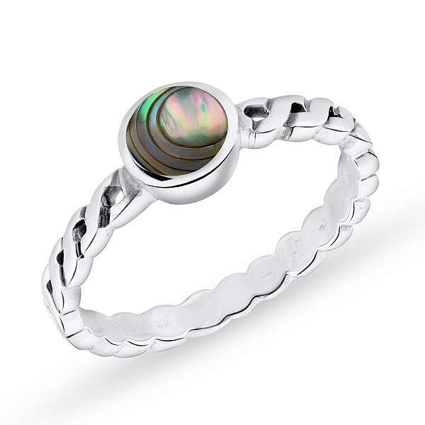 Серебряное кольцо с перламутром (арт. 7901/5398пцв) – изображение 1