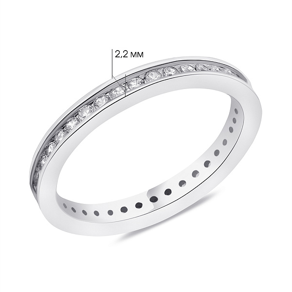 Серебряное кольцо с фианитами (арт. 7501/5956) – изображение 2