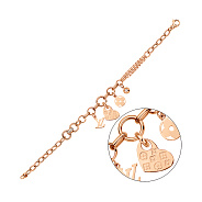 Фото Золотой браслет с подвесками (арт. 3261130П4)