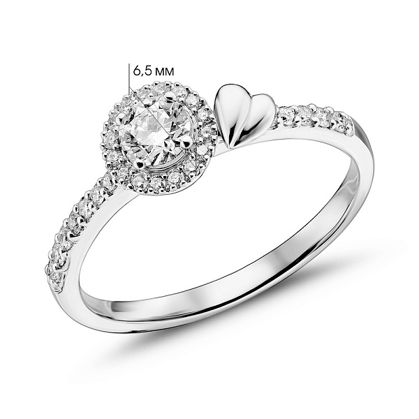 Золотое кольцо с бриллиантами (арт. К341432040б) – изображение 4