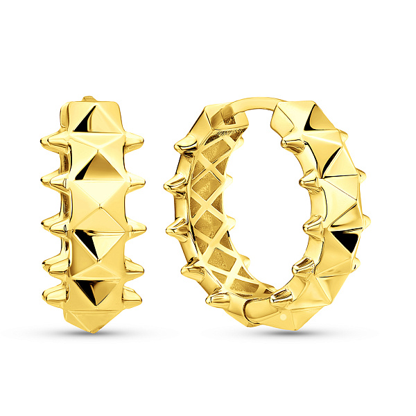 Серьги-кольца из желтого золота (арт. 1091092/20ж) – изображение 1