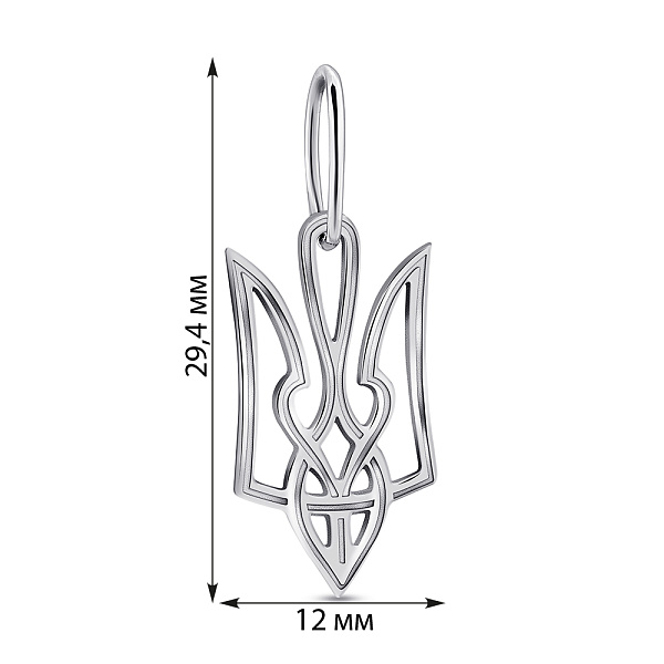 Серебряный подвес Герб Украины (арт. 7903/А001/2пю) – изображение 3