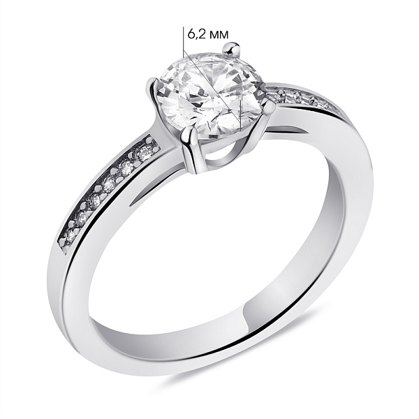 Серебряное кольцо с фианитами (арт. 7501/4242) – изображение 2