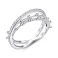 Серебряное двойное кольцо с фианитами (арт. 7501/8442) – изображение 1