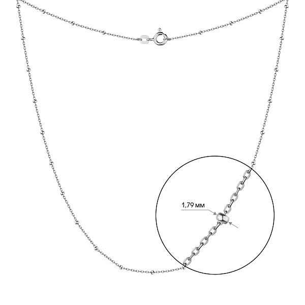 Колье серебряное без камней (арт. 7507/1370) – изображение 2