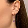 Сережки-подвески из красного золота с аметистом (арт. 111119Паф) – изображение 2