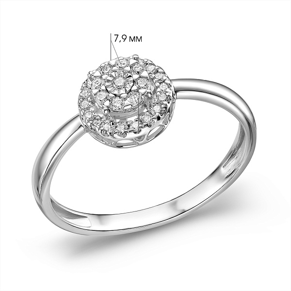 Золотое кольцо с бриллиантами (арт. К011679015б) – изображение 4