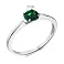 Серебряное кольцо с изумрудом (арт. 7501/574Измкп) – изображение 2