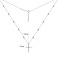 Серебряное колье с крестиком и фианитами (арт. 7507/1392) – изображение 3