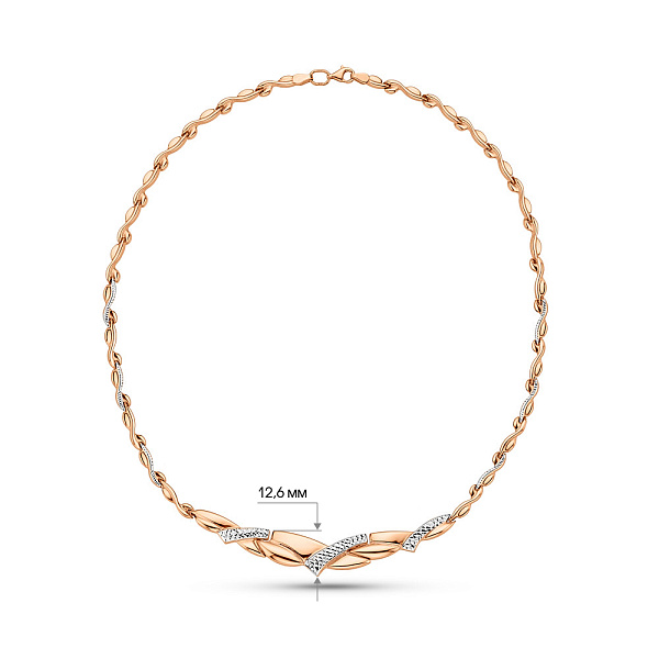 Колье из красного золота без камней (арт. 370083р) – изображение 3
