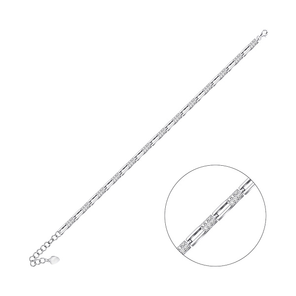 Серебряный браслет с фианитами (арт. 7509/4868) – изображение 1
