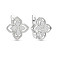 Серебряные серьги Цветок с фианитами (арт. 7502/10079/15) – изображение 1