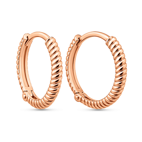 Серьги-кольца из красного золота (арт. 110976) – изображение 1