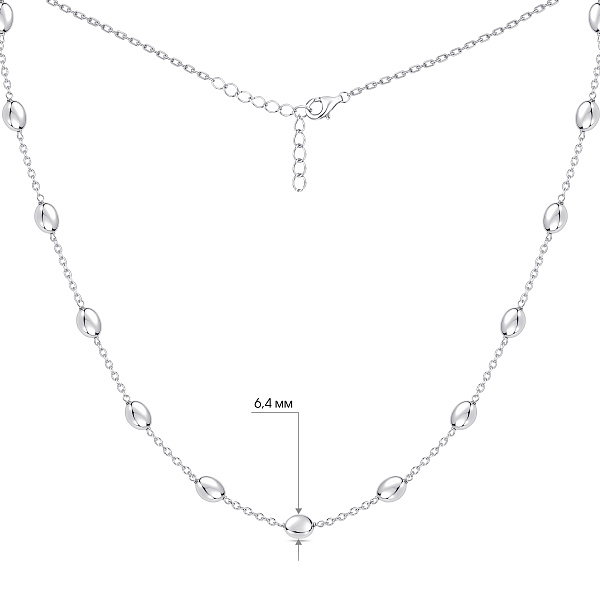 Серебряное массивное колье без камней (арт. 7507/2541) – изображение 3