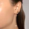Золотые серьги Клевер с ониксом (арт. 1091005/7о) – изображение 2