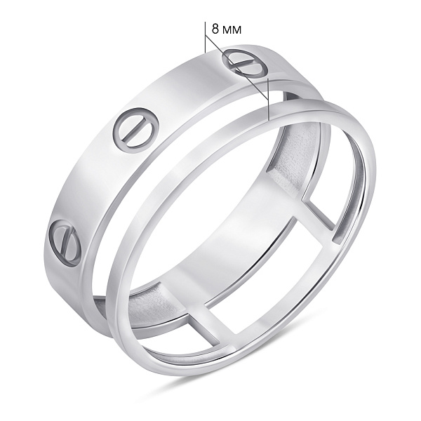 Кольцо из серебра без камней (арт. 7501/620кп) – изображение 2