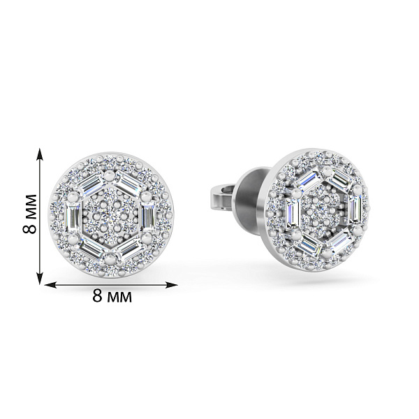 Серьги из белого золота с бриллиантами (арт. Т011353030б) – изображение 4