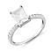 Серебряное двойное кольцо с фианитами (арт. 7501/8609) – изображение 2