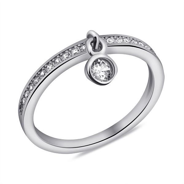 Серебряное кольцо с подвеской (арт. 7501/К2Ф/265-16) – изображение 1
