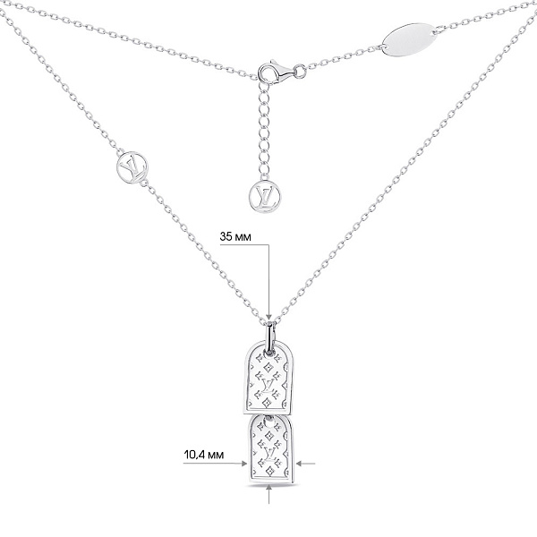 Серебряное колье с подвесками (арт. 7507/1581) – изображение 6