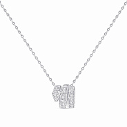 Фото Серебряное колье Змея с дорожкой из фианитов (арт. 7507/2369)