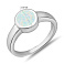 Серебряное кольцо с опалом (арт. 7501/8176Поб) – изображение 2