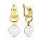 Сережки из желтого и белого золота (арт. 106340жб) – изображение 1